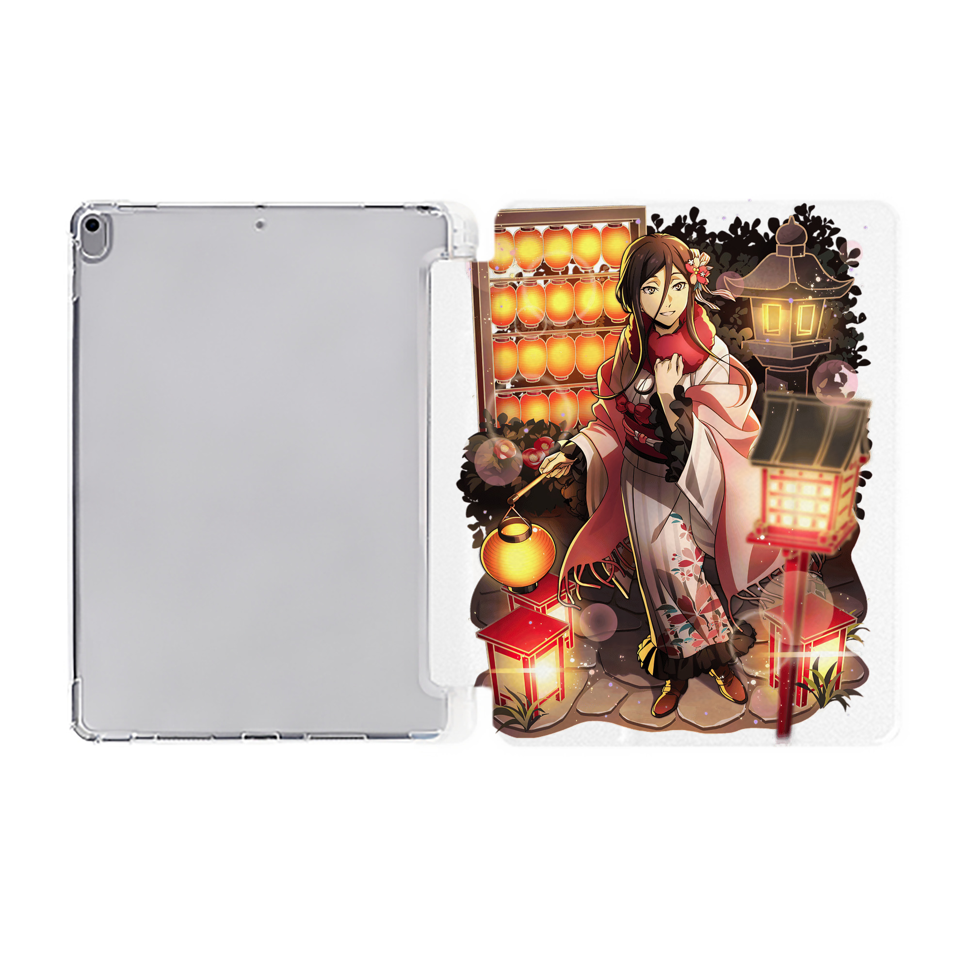 （画像用） 文豪ストレイドッグス Bungo Stray Dogs IPad ケース ペン収納付き 三つ折りスタンド PUレザー×シリコン 対応機種9.5/10.5/10.9インチ